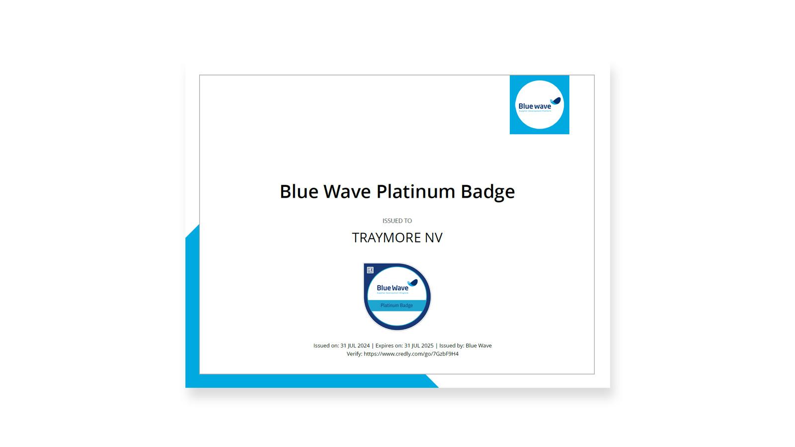 BLUE WAVE CERTIFIED